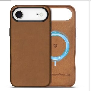 Top Grain Brown Leather Case for iPhone AIR 6.5” ((ONLY))
